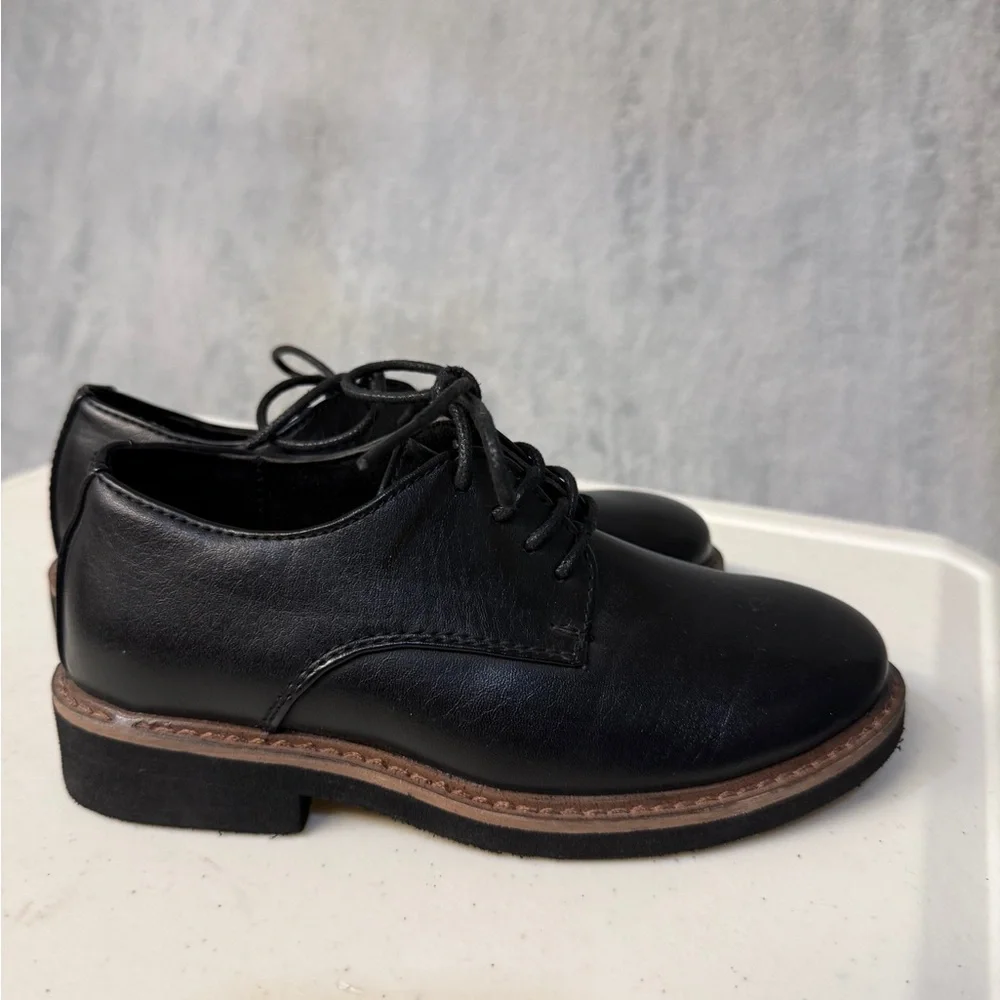 Deer Stags Black Dress Shoes for Kids Size 12